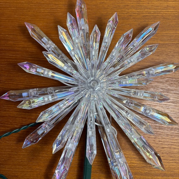 NEW Beautiful White Mini-Light Christmas Tree Star Topper - Picture 7 of 9